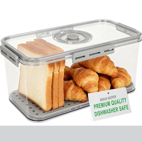 Plastic bread box for kitchen - box,