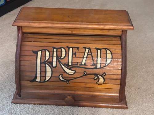 Vintage wooden roll top bread - roll,