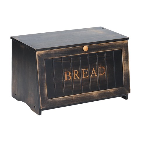 Large wood bread box - large,