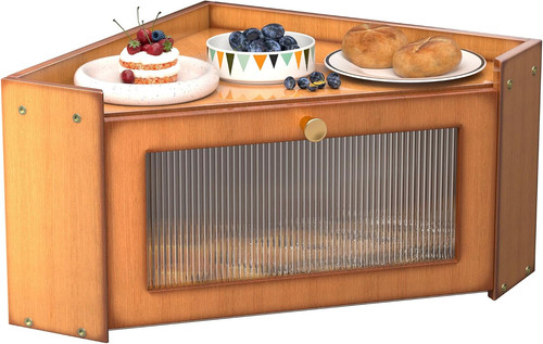 Corner bread box for kitchen - corner,